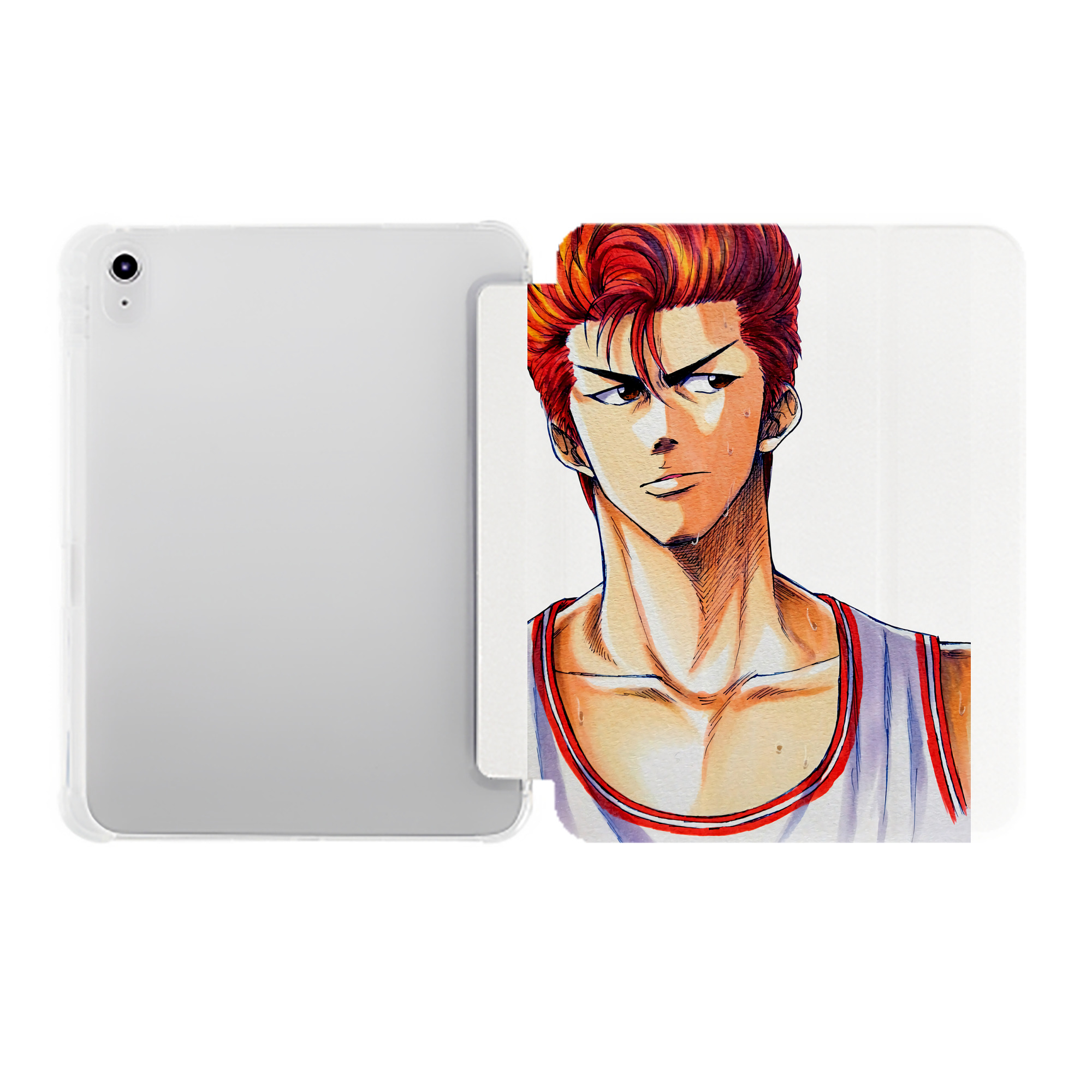 （画像用） SLAM DUNK／スラムダンク IPad ケース ペン収納付き 三つ折りスタンド PUレザー×シリコン 対応機種9.5/10.5/10.9インチ